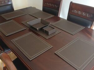 Individuales Forrados En Ecocuero de alto transito  2700 c/u